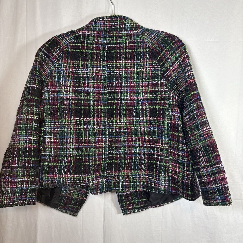 Women’s Multicolored Wool Blend Blazer Size 14 Petite Preowned - Picture 12 of 16